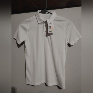 Puma Boy's Quick Dry White Polo Small 9-10 Y